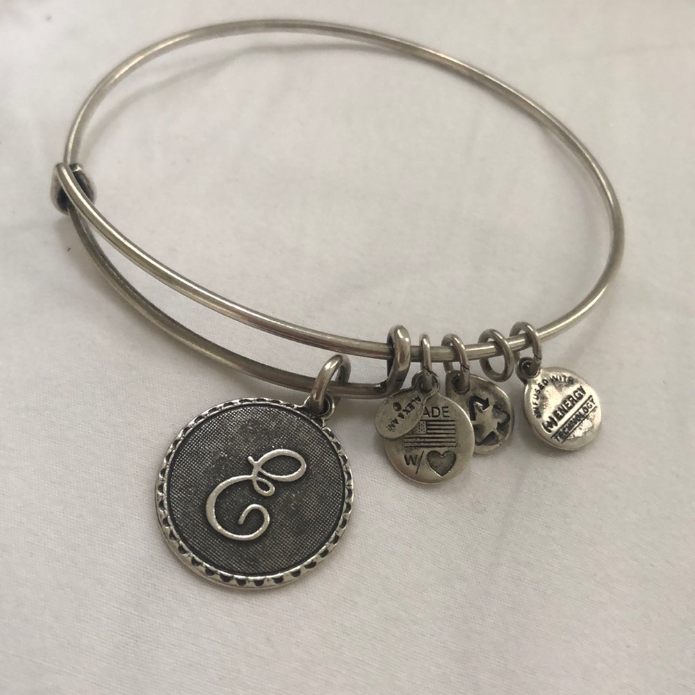 Alex and Ani Silver “E” Bracelet